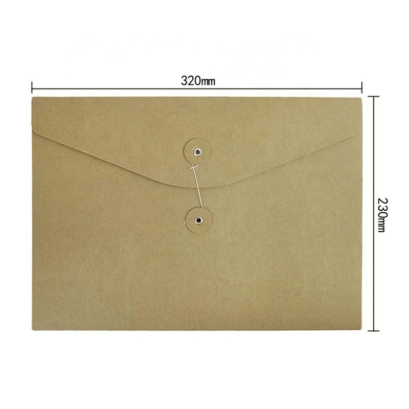 Wholesale Kraft String File Folder Filing Envelope Project File Jacket Document Letter Organizer Expansion A4 Letter Size