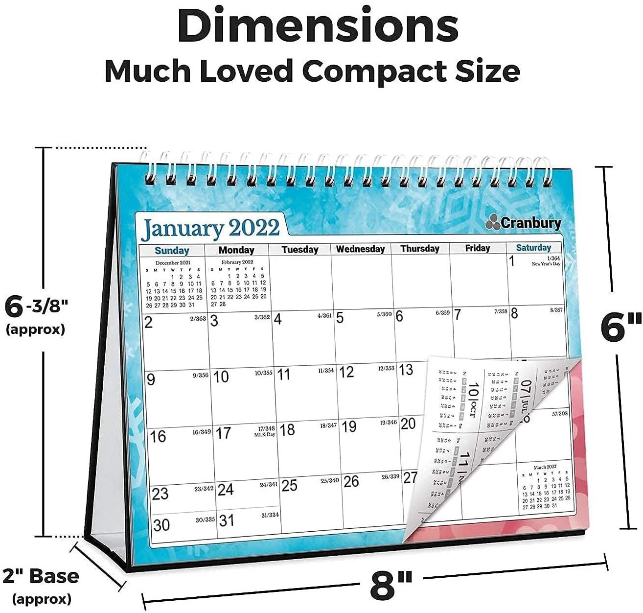 Small Desk Calendar 2022-2023, 8x6