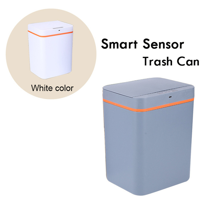 BX Factory wholesale 15L smart sensor trash can touchless intelligent sensor waste bin with battery USB