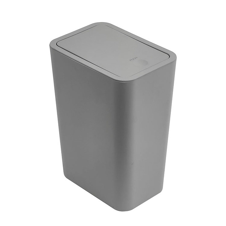 BX plastic trash can with lid bathroom garbage bin with pop up lid waste bins for home hotel and office