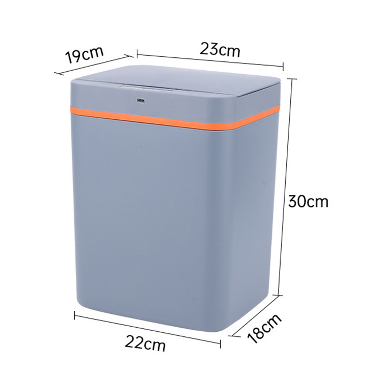 BX Factory wholesale 15L smart sensor trash can touchless intelligent sensor waste bin with battery USB