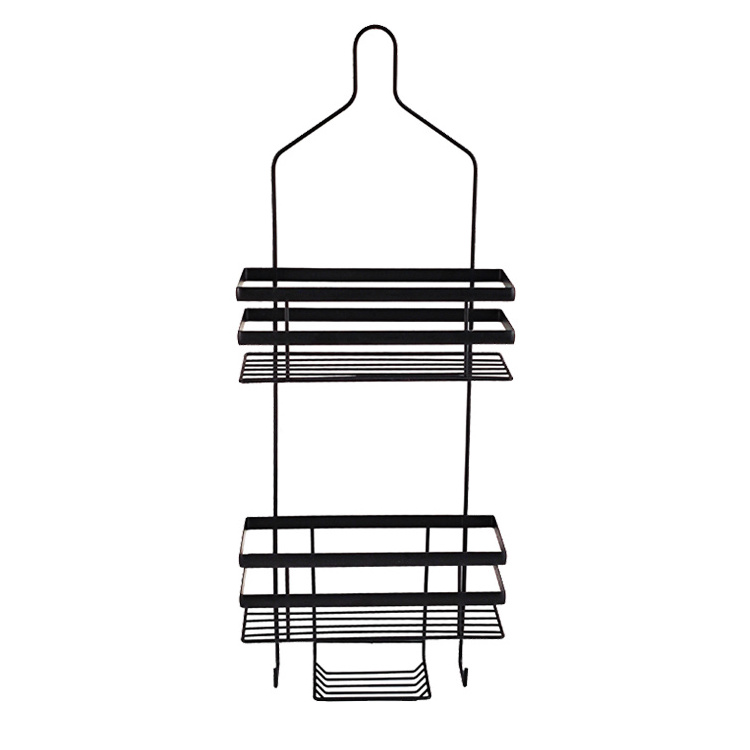 BX bathroom black powder coated shower caddy hanging, bathroom caddy