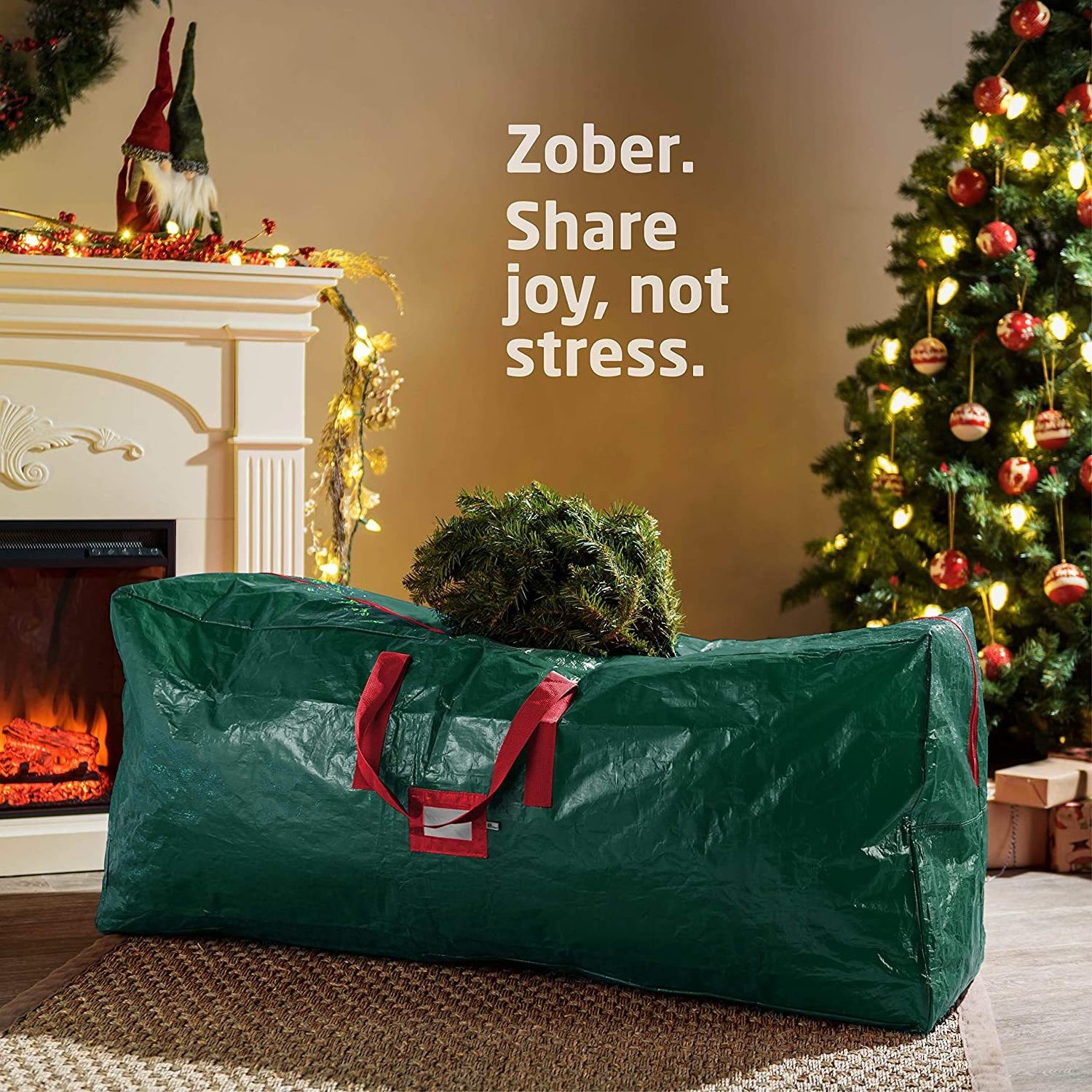 Waterproof Christmas Tree Storage Bag Zippered Artificial Holiday Xmas Tree Bag