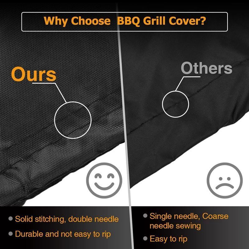 Round Barbecue Grill Covers For Weber Charcoal Kettle Heavy Duty Waterproof Smoker Cover Dome Gas Outdoor Grill Cover