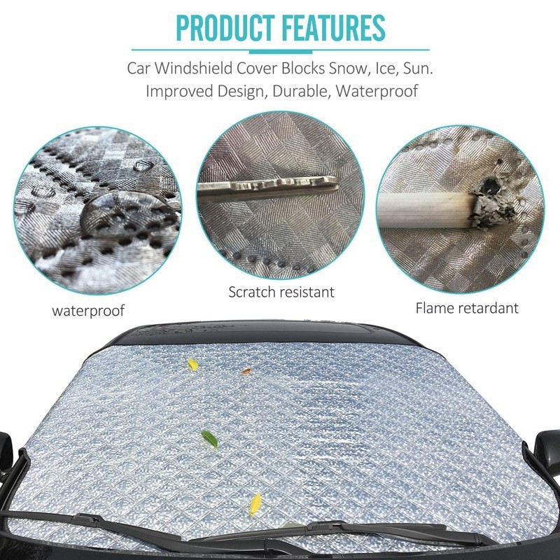 Hot Sale 4 Layers Waterproof Sun Shade Magnetic Windscreen Cover Universal For Most Suv Car Windshield Snow Cover