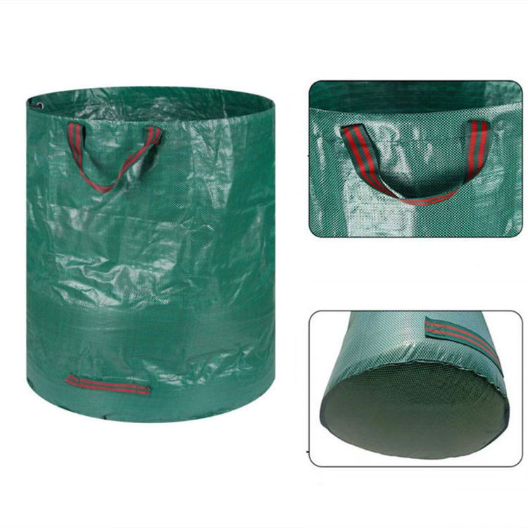 Collapsible Trash Can Waterproof Pop Up Leaf Bag Folding Garden Reusable Yard Waste Bag Pop Up Leaf Trash Can Garden Leaf Bag