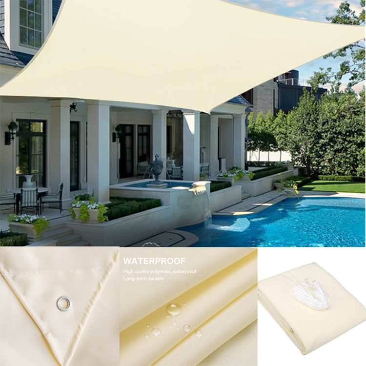 Heavy Duty Easy Install Durable Outdoor Shade Sails Patio Garden Oxford Waterproof Sun Shade Sail