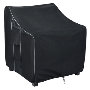 Black Waterproof Outdoor Furniture Cover Heavy Duty 600D Oxford Outdoor Patio Chair Cover