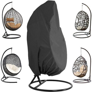 Oxford Cloth Outdoor Swing Cover Courtyard Waterproof Eggshell Hanging Chair Cover Zipper Design Egg Hanging Chair Cover