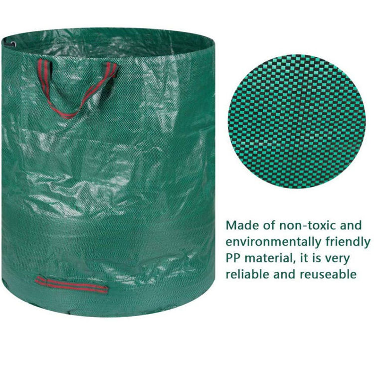 Collapsible Trash Can Waterproof Pop Up Leaf Bag Folding Garden Reusable Yard Waste Bag Pop Up Leaf Trash Can Garden Leaf Bag