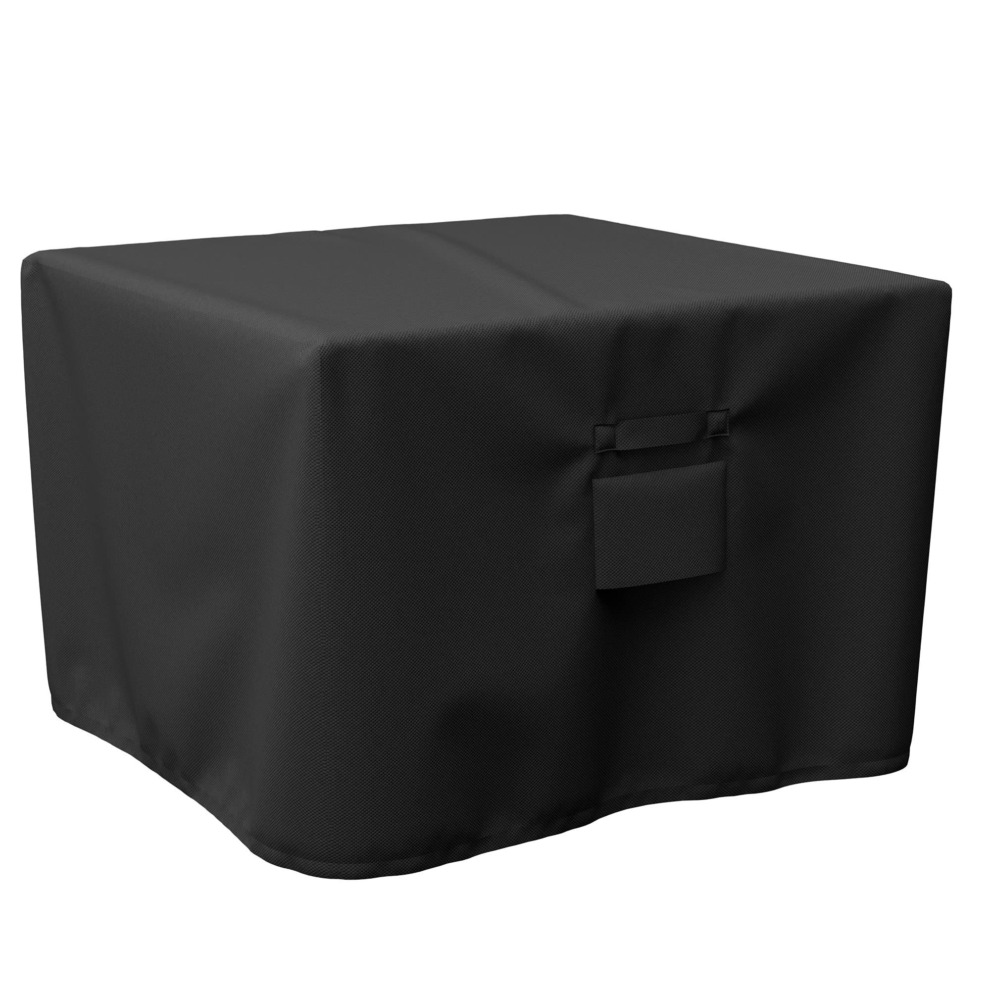 Black Waterproof Windproof 28-32 Inch Gas Fire Pit Table Cover Durable Patio Square Fire Pit Cover