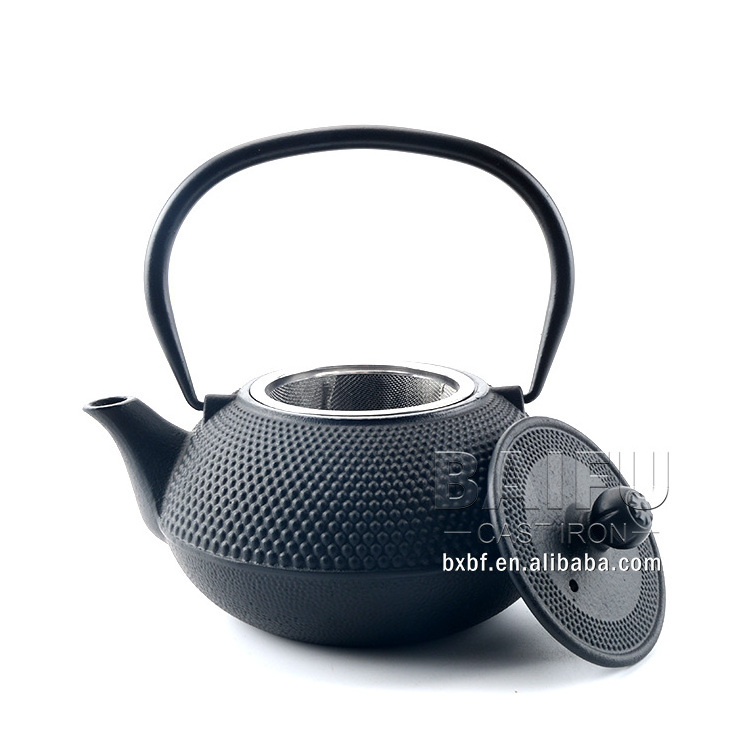 Factory Direct Classic Hobnail Cast Iron Teapot Japanese Cast Iron Tea Kettle with Enameled Interior 0.9L/1.0L/1.2L/3.0L