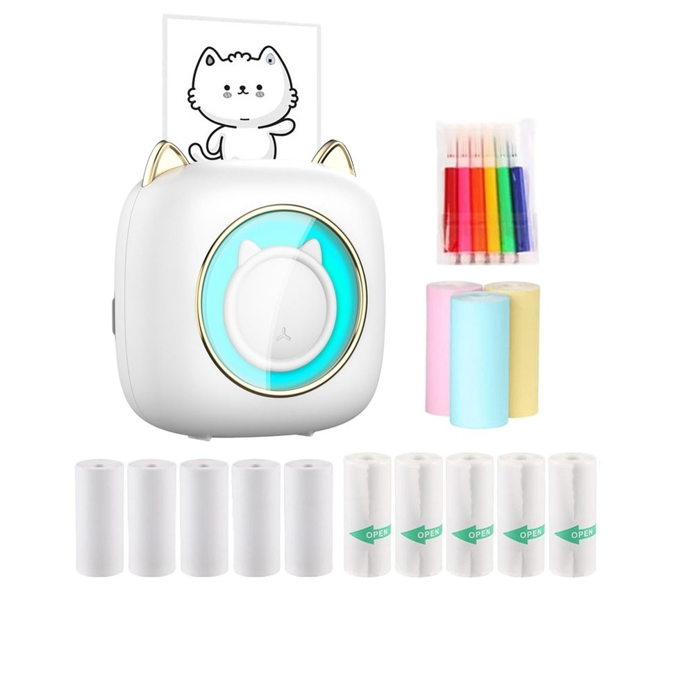 Factory Low Cost Label Printer Portable Wireless blue tooth Connection Mobile Error Study Note Photo Sticker mini Printer