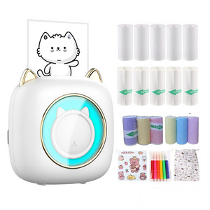 Factory Low Cost Label Printer Portable Wireless blue tooth Connection Mobile Error Study Note Photo Sticker mini Printer