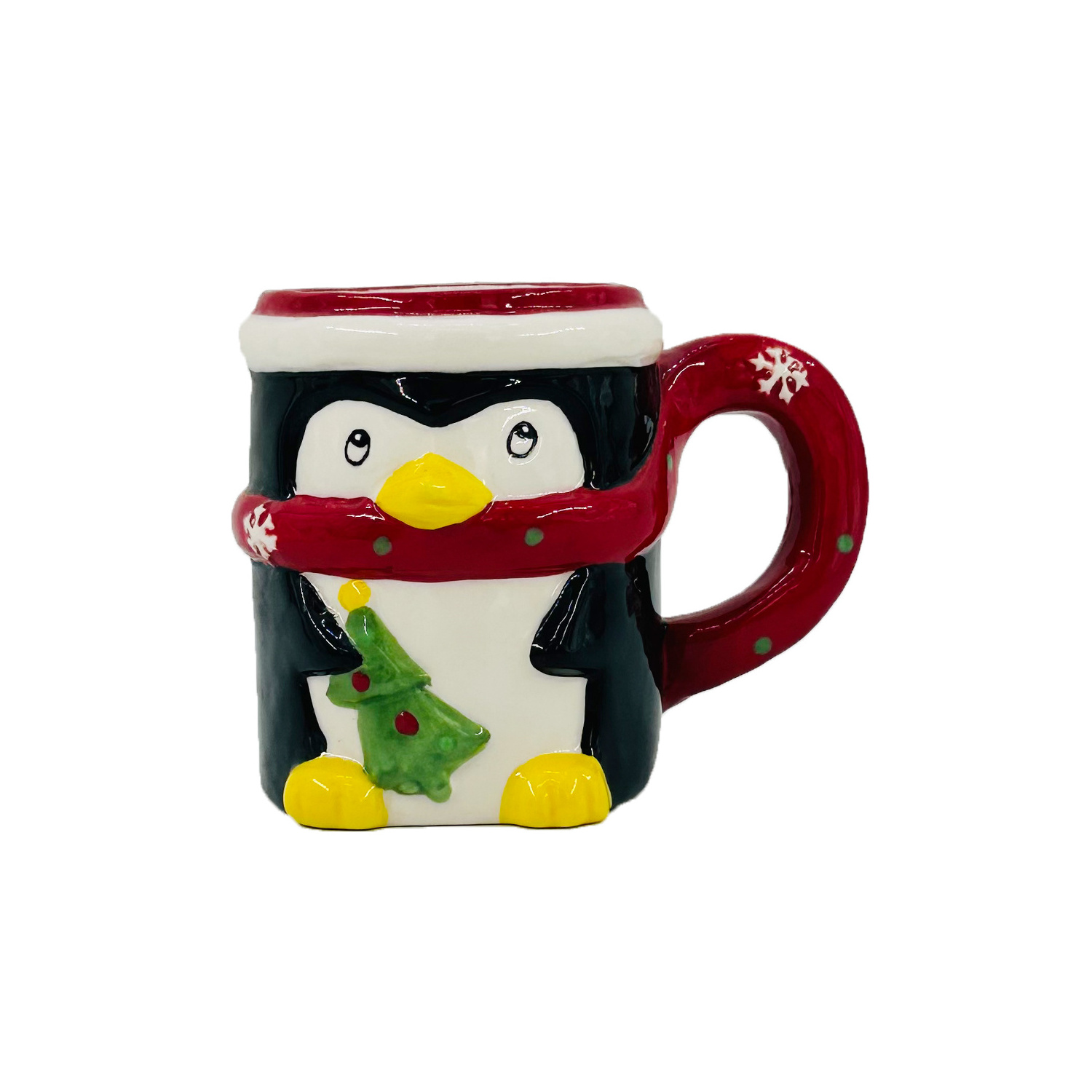 2023 North American popular Christmas gingerbread penguin snowman party ceramic beer mug