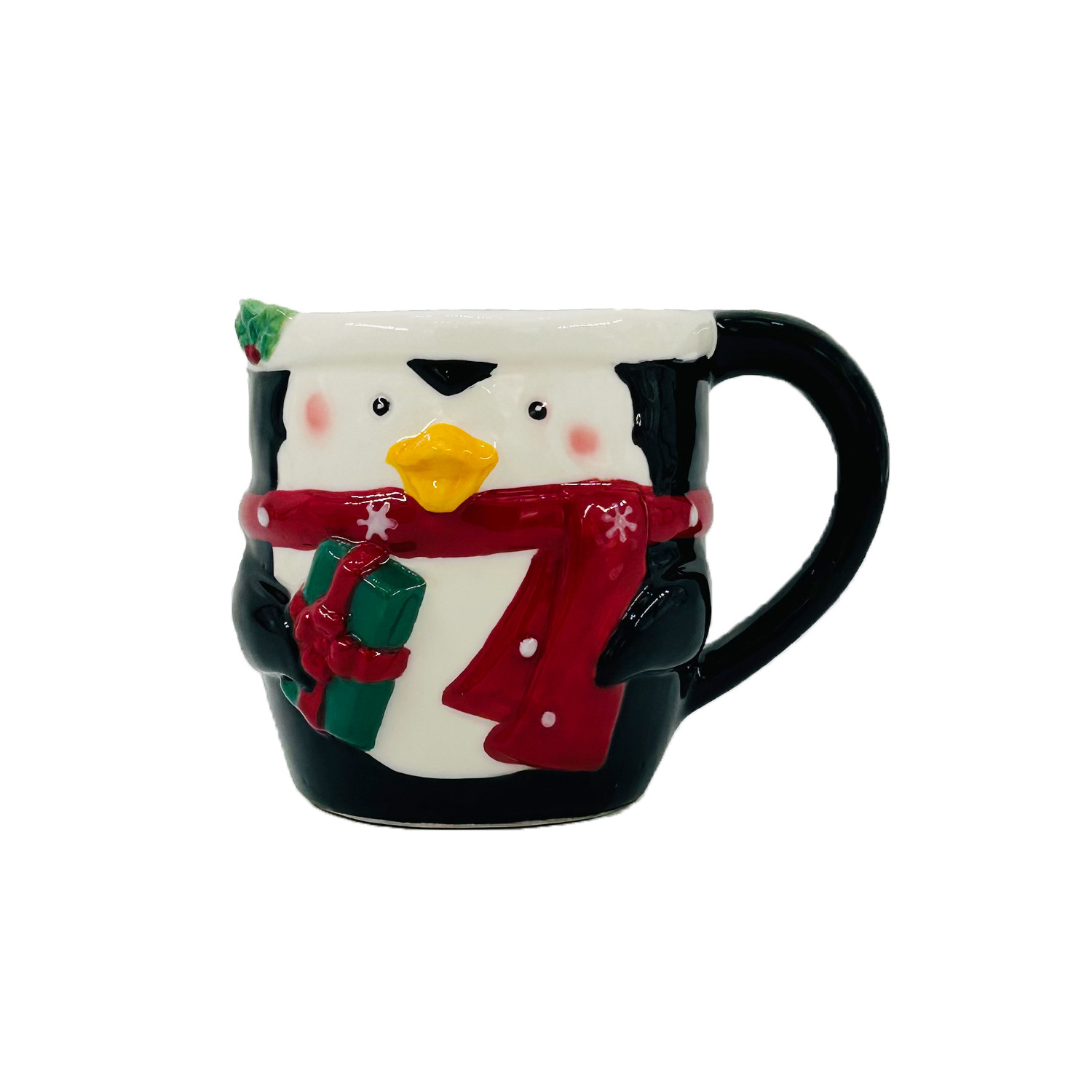 2023 North American popular Christmas gingerbread penguin snowman party ceramic beer mug