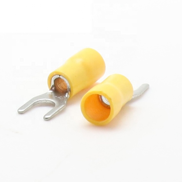 CNBX plastic Spade terminal fork solder block sv copper sleeve PVC wire connectors, y brass terminal lug