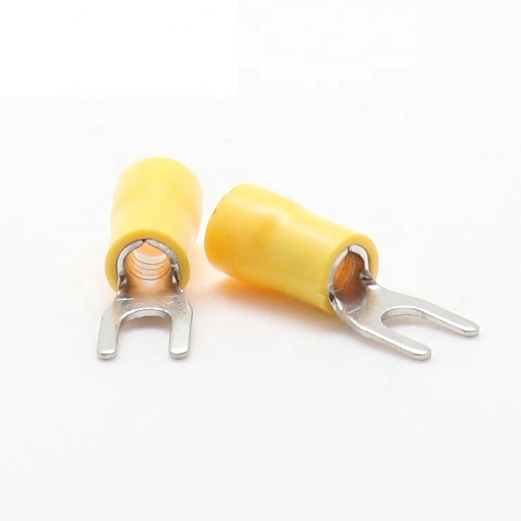 CNBX plastic Spade terminal fork solder block sv copper sleeve PVC wire connectors, y brass terminal lug