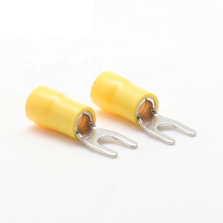 CNBX plastic Spade terminal fork solder block sv copper sleeve PVC wire connectors, y brass terminal lug