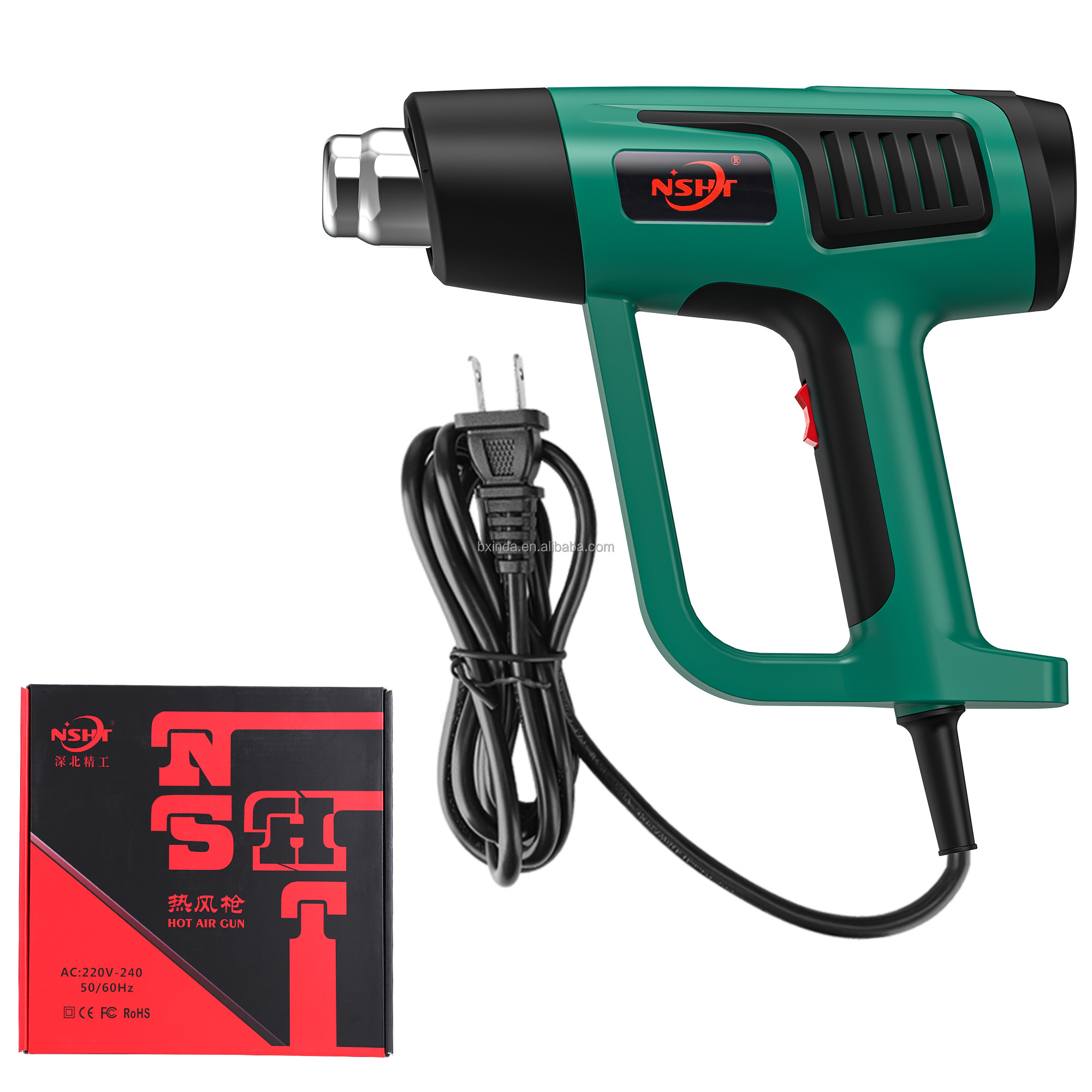 Heat Gun Hot Air Gun Intelligent Digital Temperature Control 9Modes 2000W Fast Heating Variable Two Air Flow Speed LCD Display