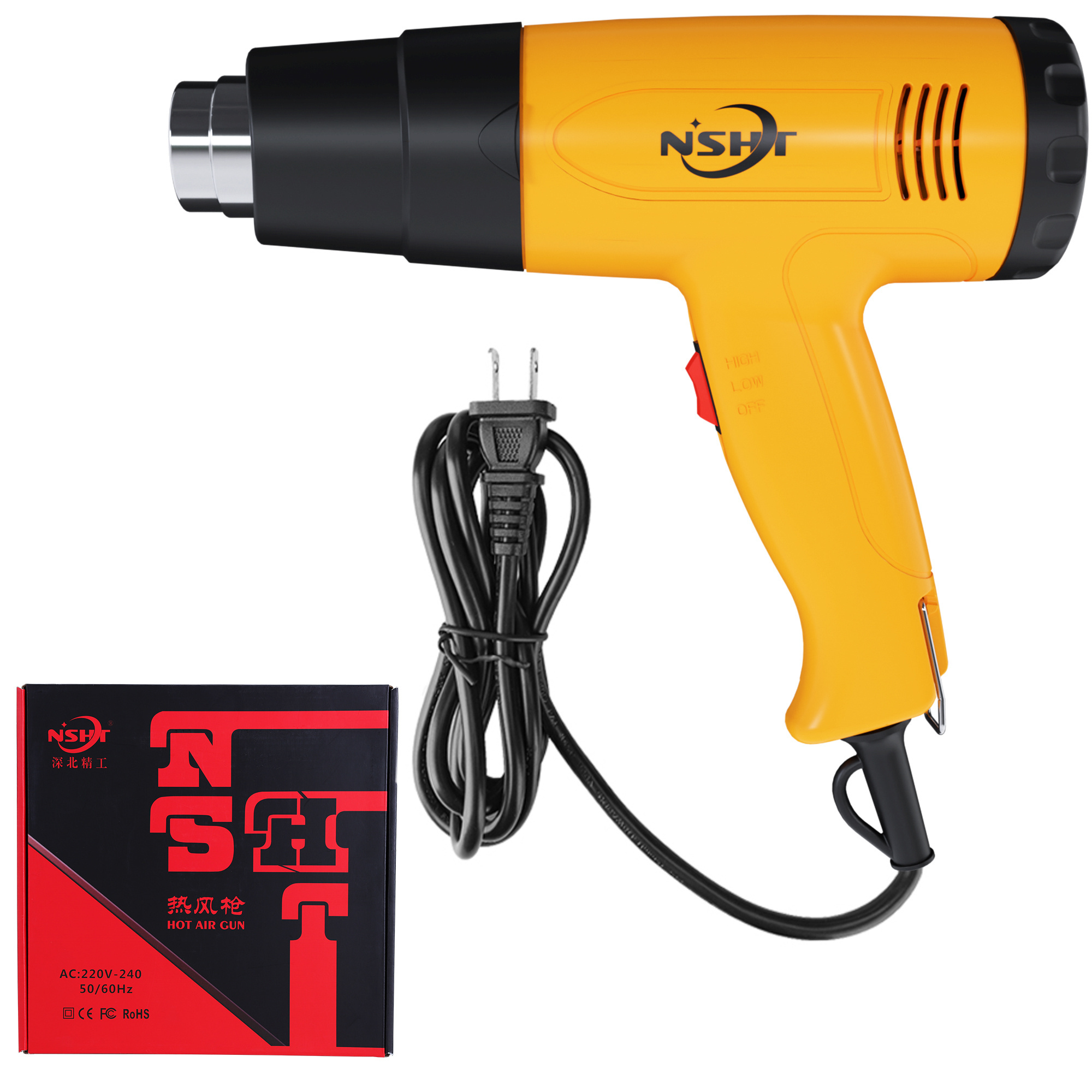 SG-668 1800W Heat Gun 220V Rapid Heating High Speed Wind Hot Air Gun Temperature Adjustable Handheld for Shrink Wrap