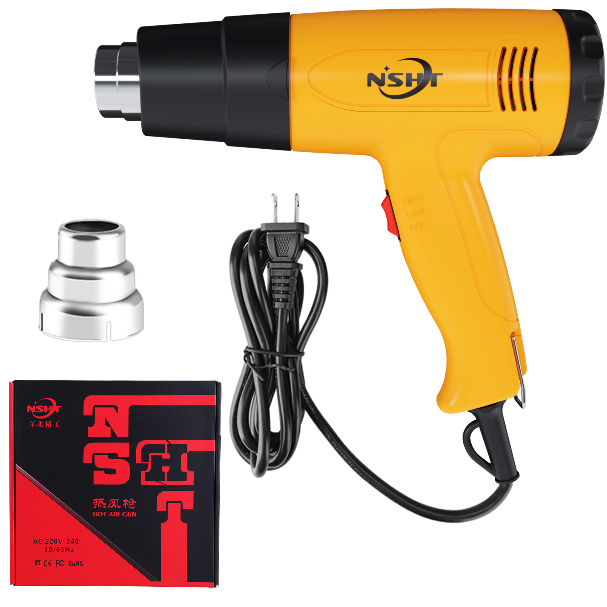 SG-6880 1600W Heat Gun EU Plug Rapid Heating High Speed Wind Hot Air Gun Temperature Adjustable Handheld for Shrink Wrap