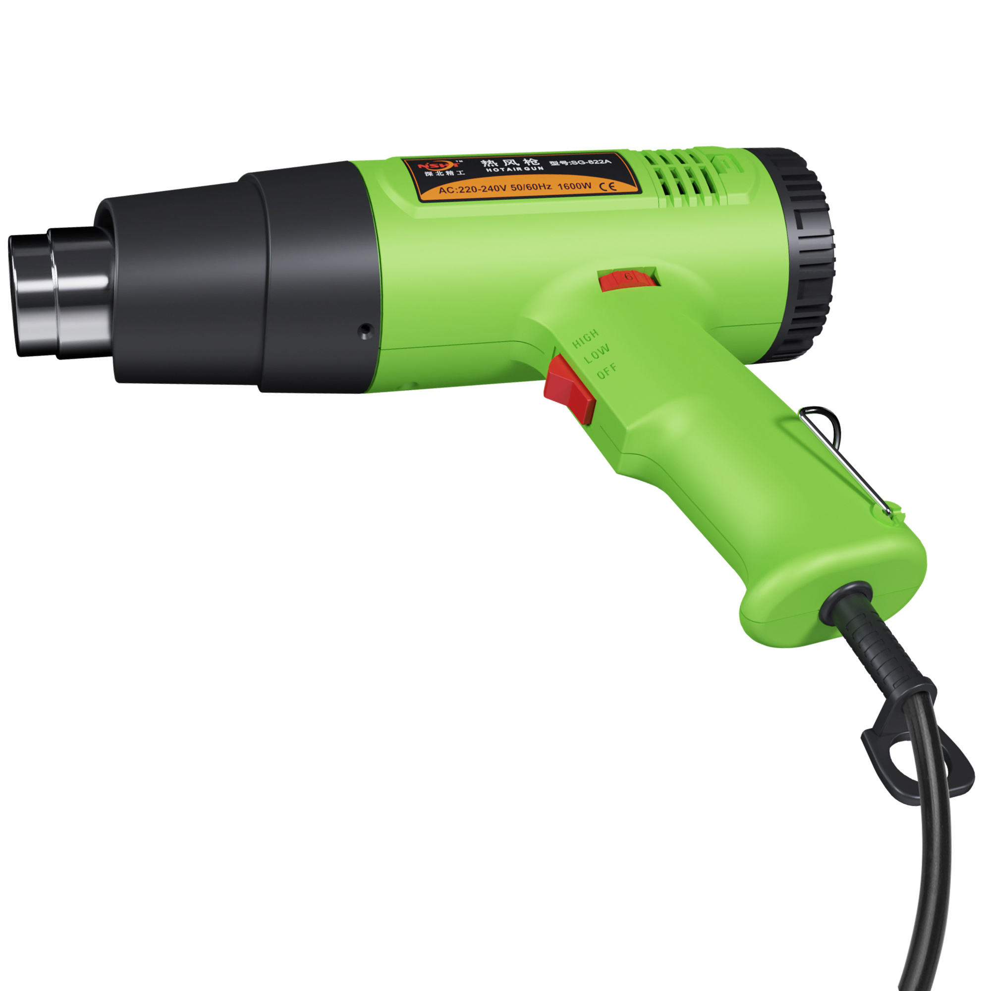 Heat Gun SG-822A Rapid Heating High Speed Wind Hot Air Gun Temperature Adjustable Handheld for Shrink Wrap