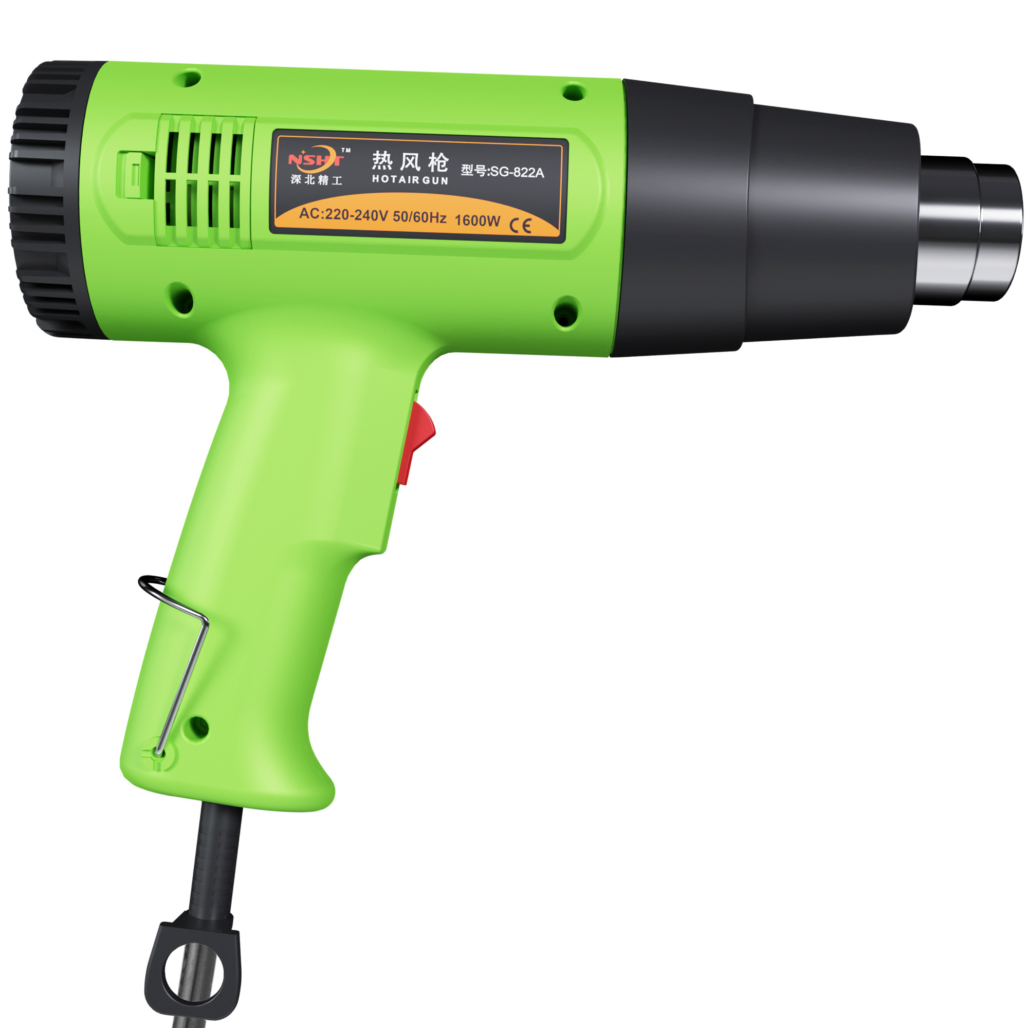 Heat Gun SG-822A Rapid Heating High Speed Wind Hot Air Gun Temperature Adjustable Handheld for Shrink Wrap