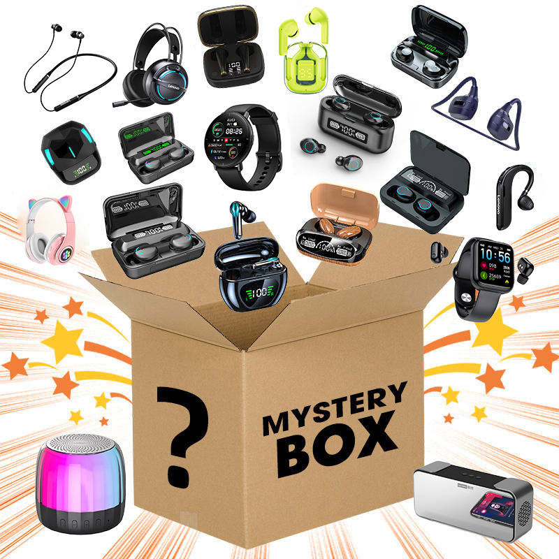 Top Seller Mystery Boxes Earphone Headphones Drone Live Ring Light Headphone Mystery Box 3C Electronics Sale of Mysterious Boxes