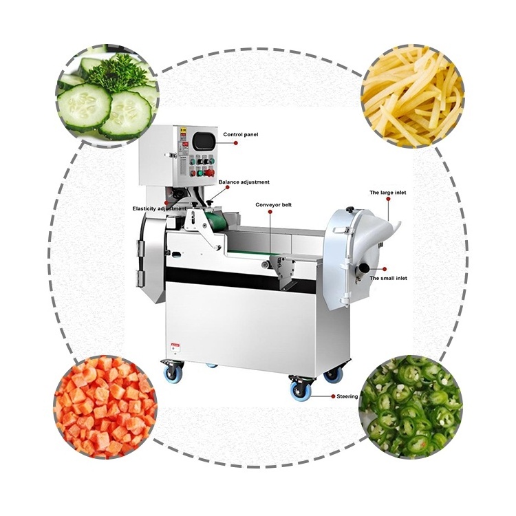 Vegetable Cutter Kimchi Okra Slicing Chopping Machine Carrot Potato Chips Cube Cutting Chopping Machine