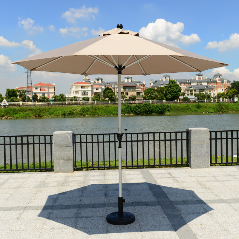 Outdoor courtyard outdoor large sun umbrella advertisement Folding center column balcony table and chair umbrellas