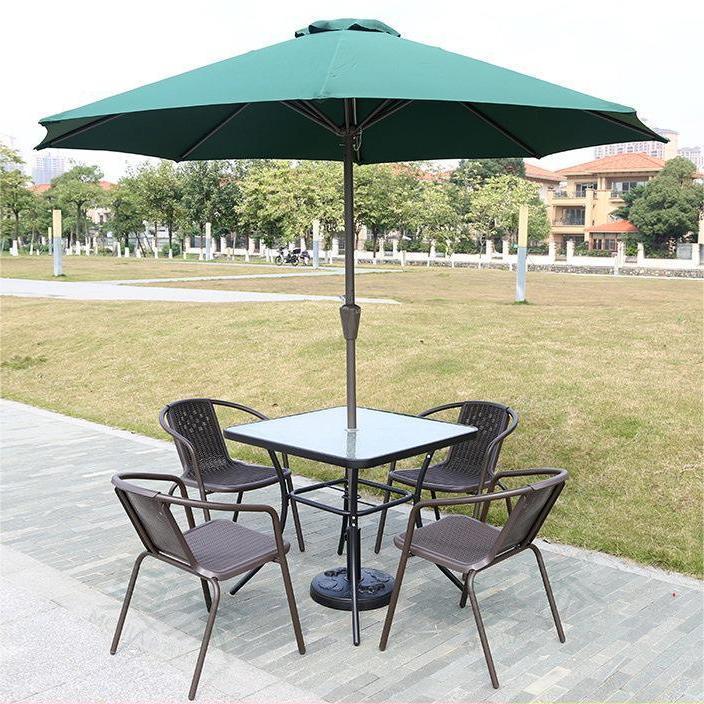 Outdoor courtyard outdoor large sun umbrella advertisement Folding center column balcony table and chair umbrellas