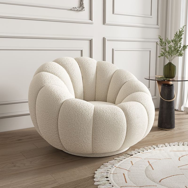 Lazy sofa single and double person pumpkin sofa chair Lamb velvet sofa rotating leisure chair can lie and sleep