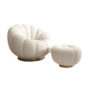 Lazy sofa single and double person pumpkin sofa chair Lamb velvet sofa rotating leisure chair can lie and sleep