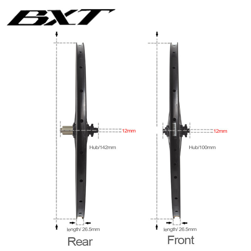 BXT carbon road bike wheelse Customization Carbon Fiber Bicycle Wheels Disc Brake XC Racing Cycle Wheel Set carbon wheelset 700c