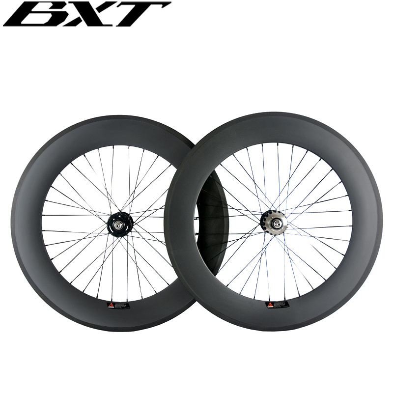 700C Carbon Bike Wheels Use Track Bike Fixedgear Road V Brake Road Disc Brake Clincher Tire Tubulares Tire BXT-045