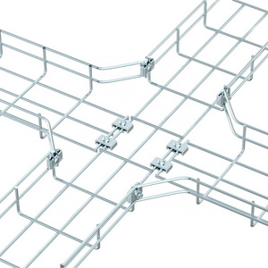 Stainless Steel SS304 Grid Type Bridge Cable Organizer Trays Wire Mesh Cable Tray With Accessories