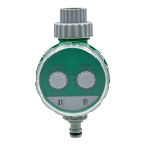 Garden outdoor water-proof 2*AA alkaline battery power automatic plastic green two dial irrigation water timer