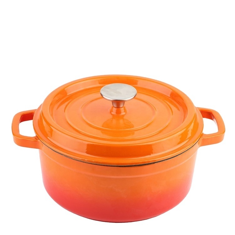 Factory Customised Color 10/16/20/22/24/26/28CM Dutch Oven Enameled Cast Iron Casserole Cooking Cookware with lid