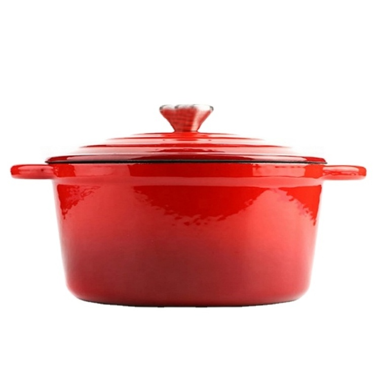 Best Selling Cookware 20/22/24/26/28CM High Quality Nonstick Enameled Cast Iron Dutch Oven Food Warmer Casserole with Lid