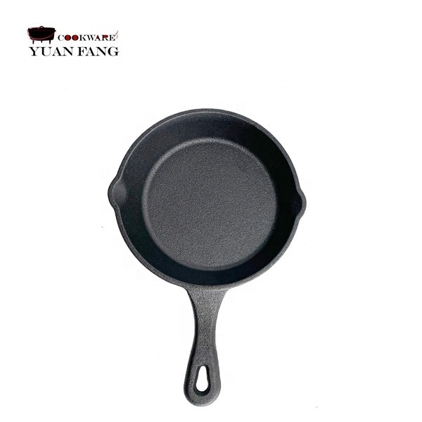 Wholesale Factory Supply Outdoor Cookware Frypan Nonstick Cast Iron Skillet Round Frying Pan with Handle