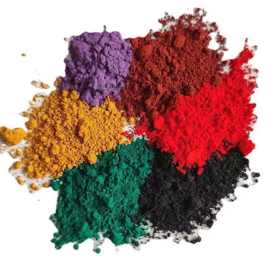 ferric oxide synthetic iron oxide red/yellow/black/green/blue pigment powders 130 for asphalt coloring and paint