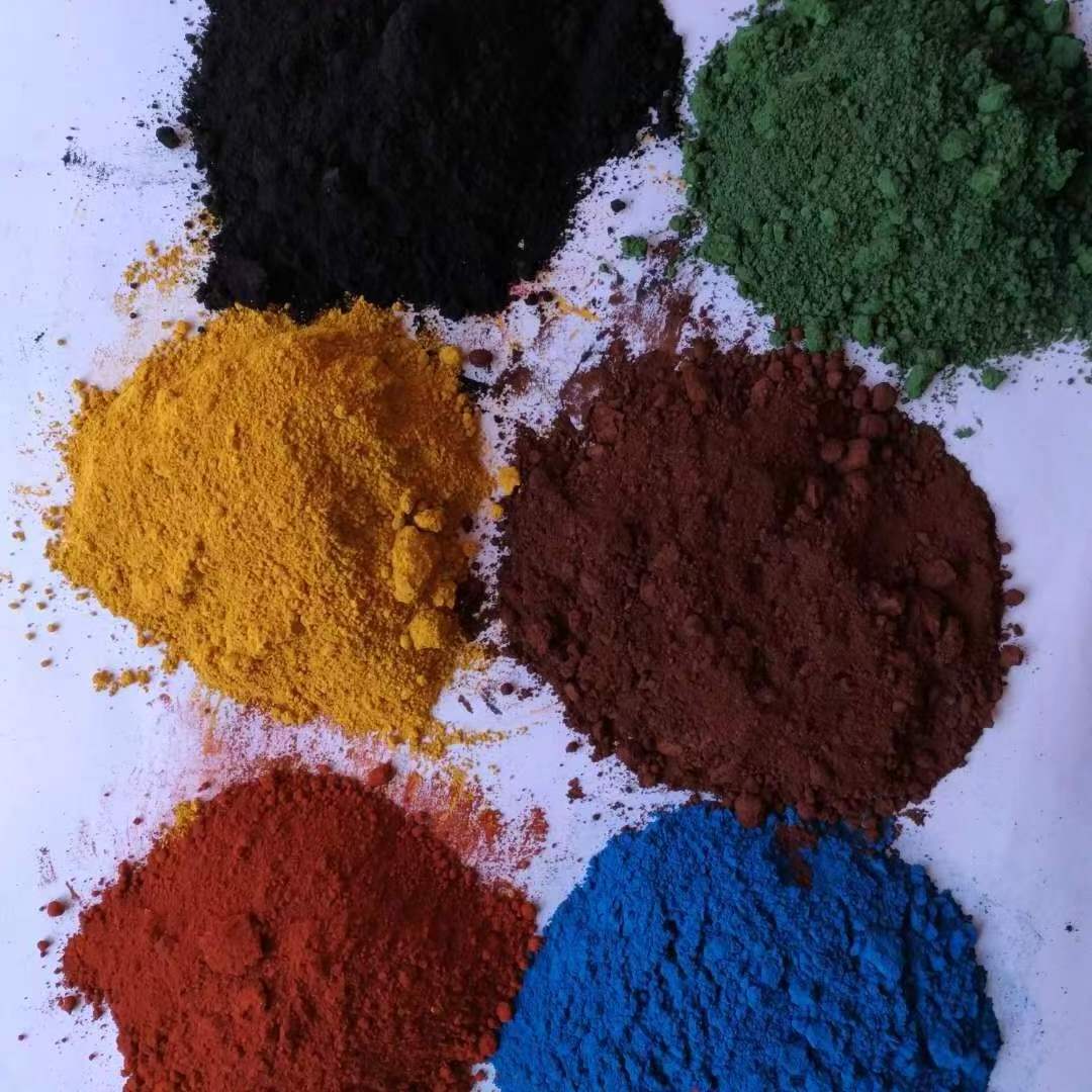 ferric oxide synthetic iron oxide red/yellow/black/green/blue pigment powders 130 for asphalt coloring and paint