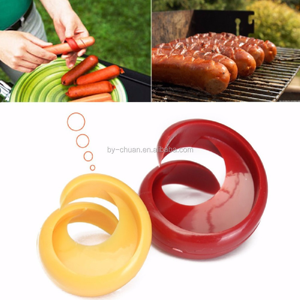 wholesale Manual Fancy Sausage Cutter Spiral Barbecue Hot Dogs Cutter Slicer