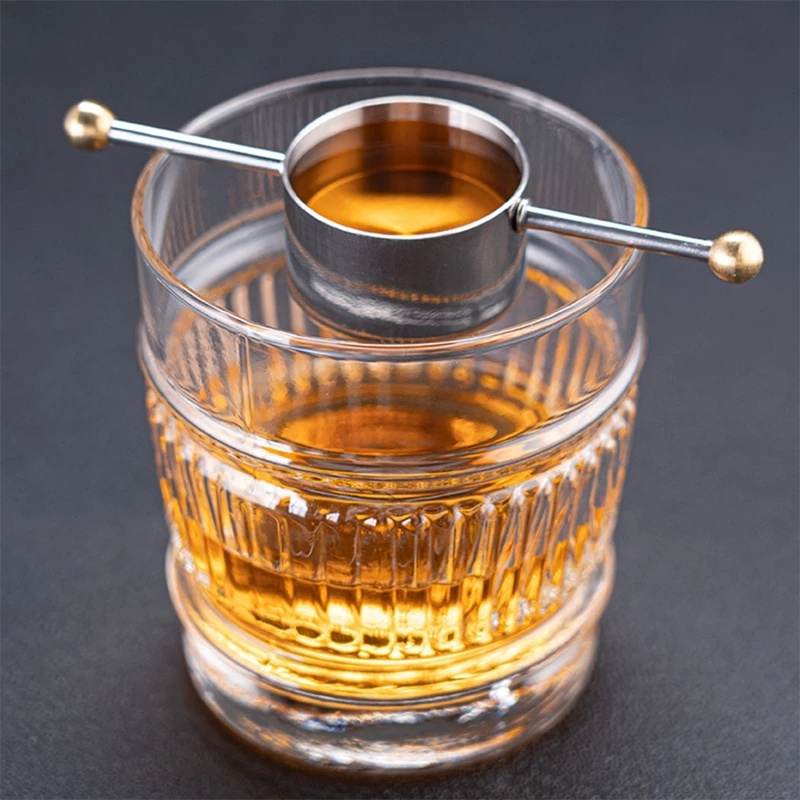 Whisky Bar Tools Accessories stainless steel Measure cup Cocktail Jigger with measurements rose gold Handle