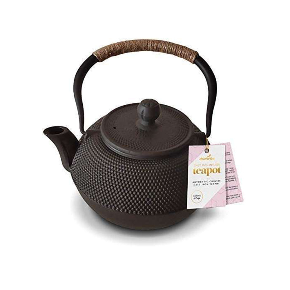 800ML Japanese Tetsubin Cast Iron Teapot Kettle with Stainless Steel Infuser for Loose Tea