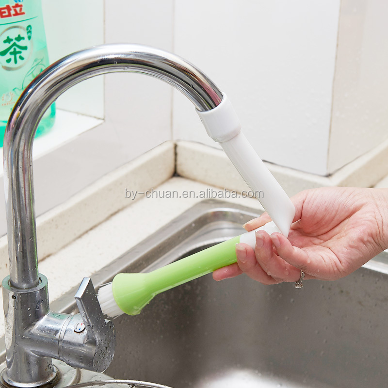 Kitchen Multi-purpose Faucet Clean Brush Fruit and Vegetable Brush 360 Degrees Can Rotate Kitchen Cleaning Tools