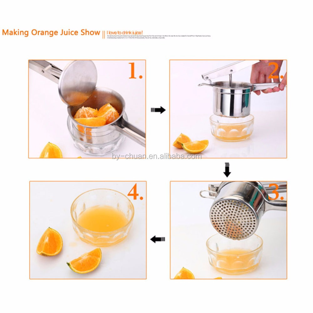 Manual Juicers Stainless Steel Potato Ricer Masher Fruit Vegetable Hand Press Crusher Orange Lemon Squeezer Kitchen Tool