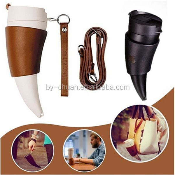 Stainless Steel Thermos Mug Coffee Cup Travel Creative Goat Horns Cup Vacuum Flask Couple Traveling Cup Mug