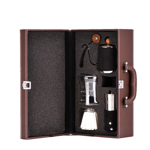 3pcs Portable Stainless steel  Manual hand drip Spice Coffee Grinder Gift Box set